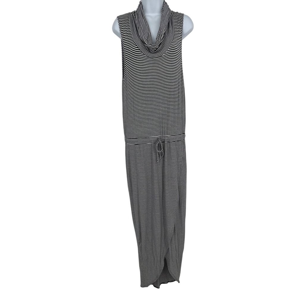Dolan Left Coast Collection Striped Sleeveless Maxi Dress With Cowl Neck Sz M